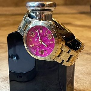 Fossil Pink & Gold Womens Watch